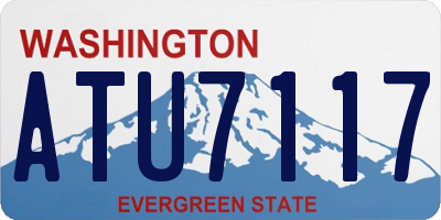 WA license plate ATU7117