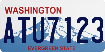 WA license plate ATU7123