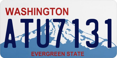 WA license plate ATU7131