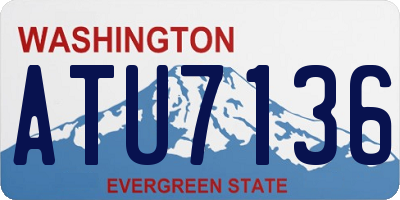 WA license plate ATU7136