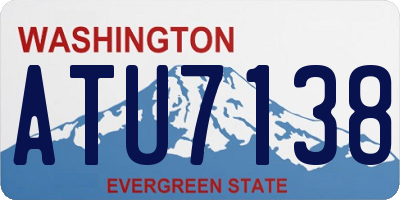 WA license plate ATU7138