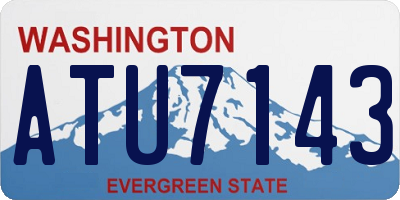 WA license plate ATU7143