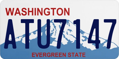 WA license plate ATU7147