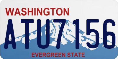 WA license plate ATU7156