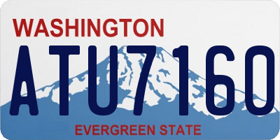 WA license plate ATU7160