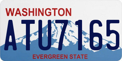 WA license plate ATU7165