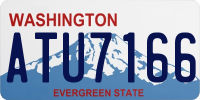 WA license plate ATU7166
