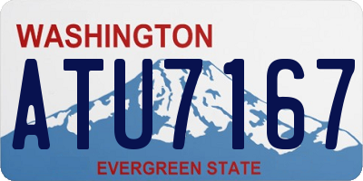 WA license plate ATU7167