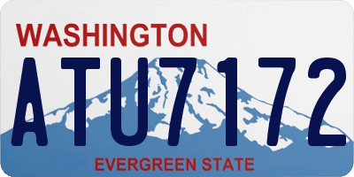 WA license plate ATU7172