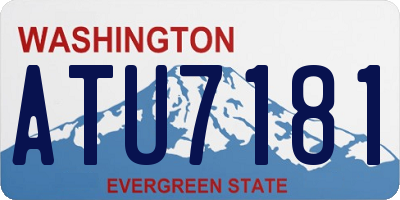 WA license plate ATU7181
