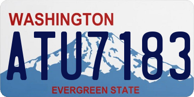 WA license plate ATU7183