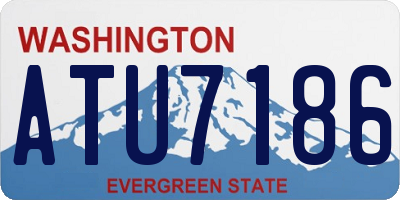 WA license plate ATU7186