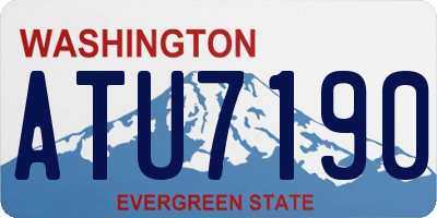 WA license plate ATU7190