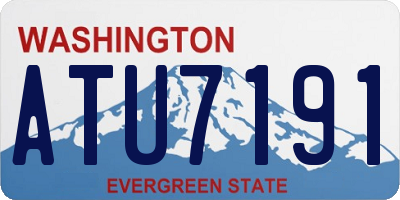 WA license plate ATU7191