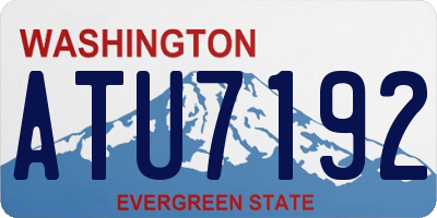 WA license plate ATU7192