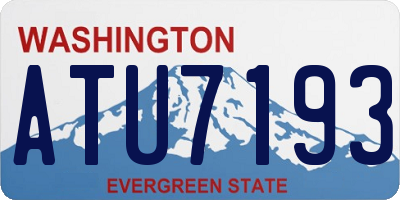 WA license plate ATU7193