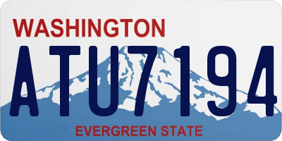 WA license plate ATU7194