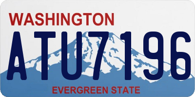 WA license plate ATU7196