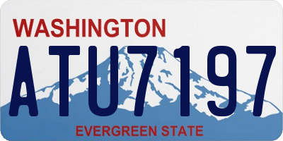 WA license plate ATU7197