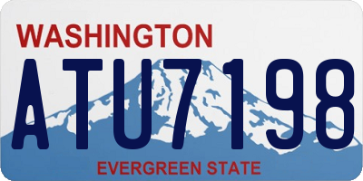 WA license plate ATU7198