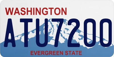 WA license plate ATU7200