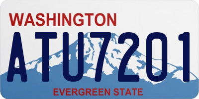 WA license plate ATU7201