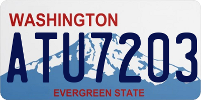 WA license plate ATU7203