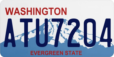 WA license plate ATU7204