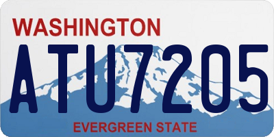 WA license plate ATU7205