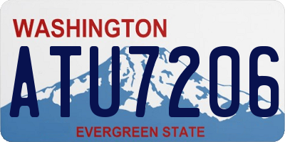 WA license plate ATU7206