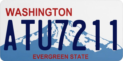 WA license plate ATU7211