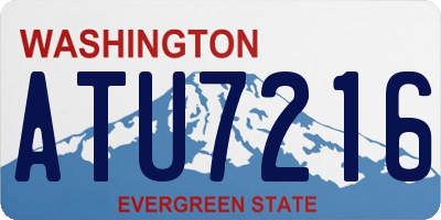 WA license plate ATU7216