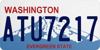 WA license plate ATU7217
