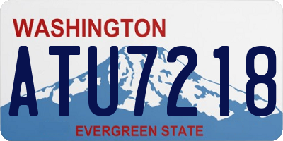 WA license plate ATU7218