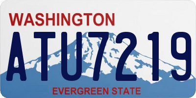 WA license plate ATU7219