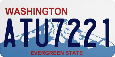 WA license plate ATU7221