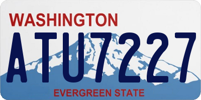 WA license plate ATU7227