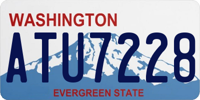 WA license plate ATU7228
