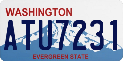WA license plate ATU7231