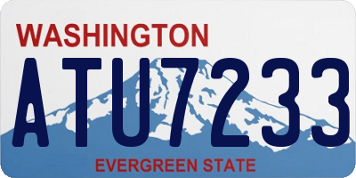 WA license plate ATU7233
