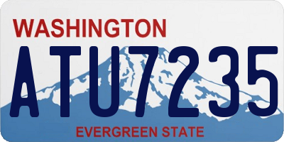 WA license plate ATU7235