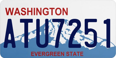 WA license plate ATU7251
