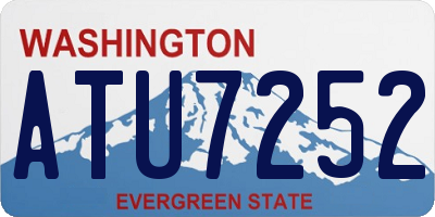 WA license plate ATU7252