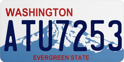 WA license plate ATU7253