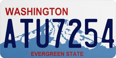 WA license plate ATU7254