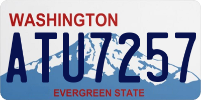 WA license plate ATU7257