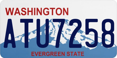 WA license plate ATU7258