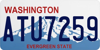 WA license plate ATU7259