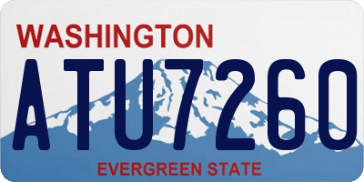 WA license plate ATU7260