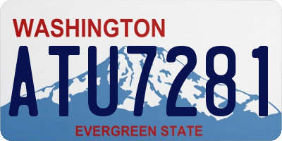 WA license plate ATU7281